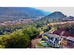8+1 villa for sale in marmaris with nature and sea view